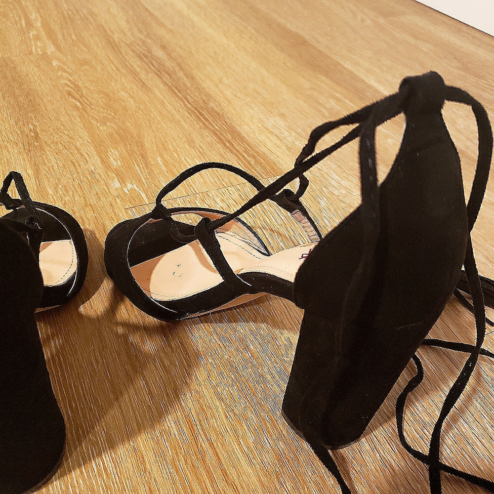 Chamois leather Strappy Stiletto Sandals👠 - Picture 9 of 14